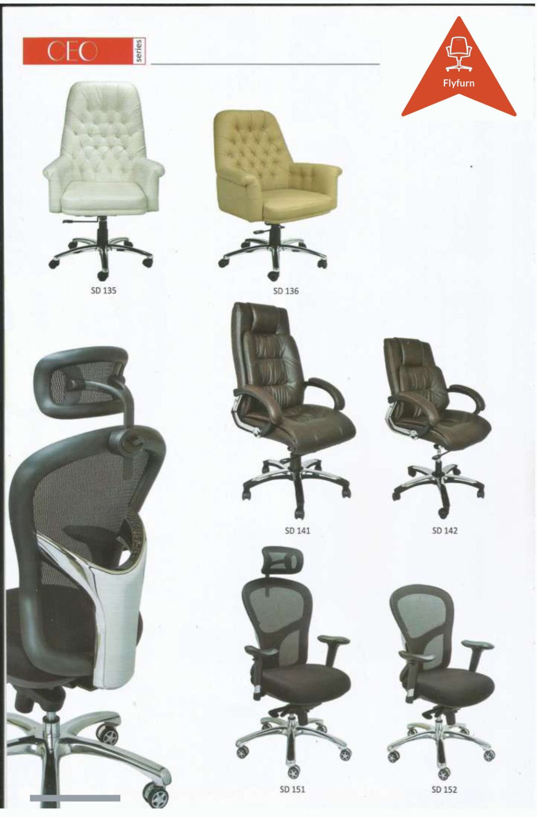 CEO Series office furniture — SD 135, SD 136, SD 141, SD 142, SD 151, SD 152