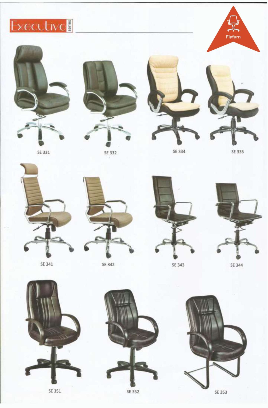 Executive Series office furniture — SE 335, SE 341, SE 342, SE 343, SE 351, SE 352…