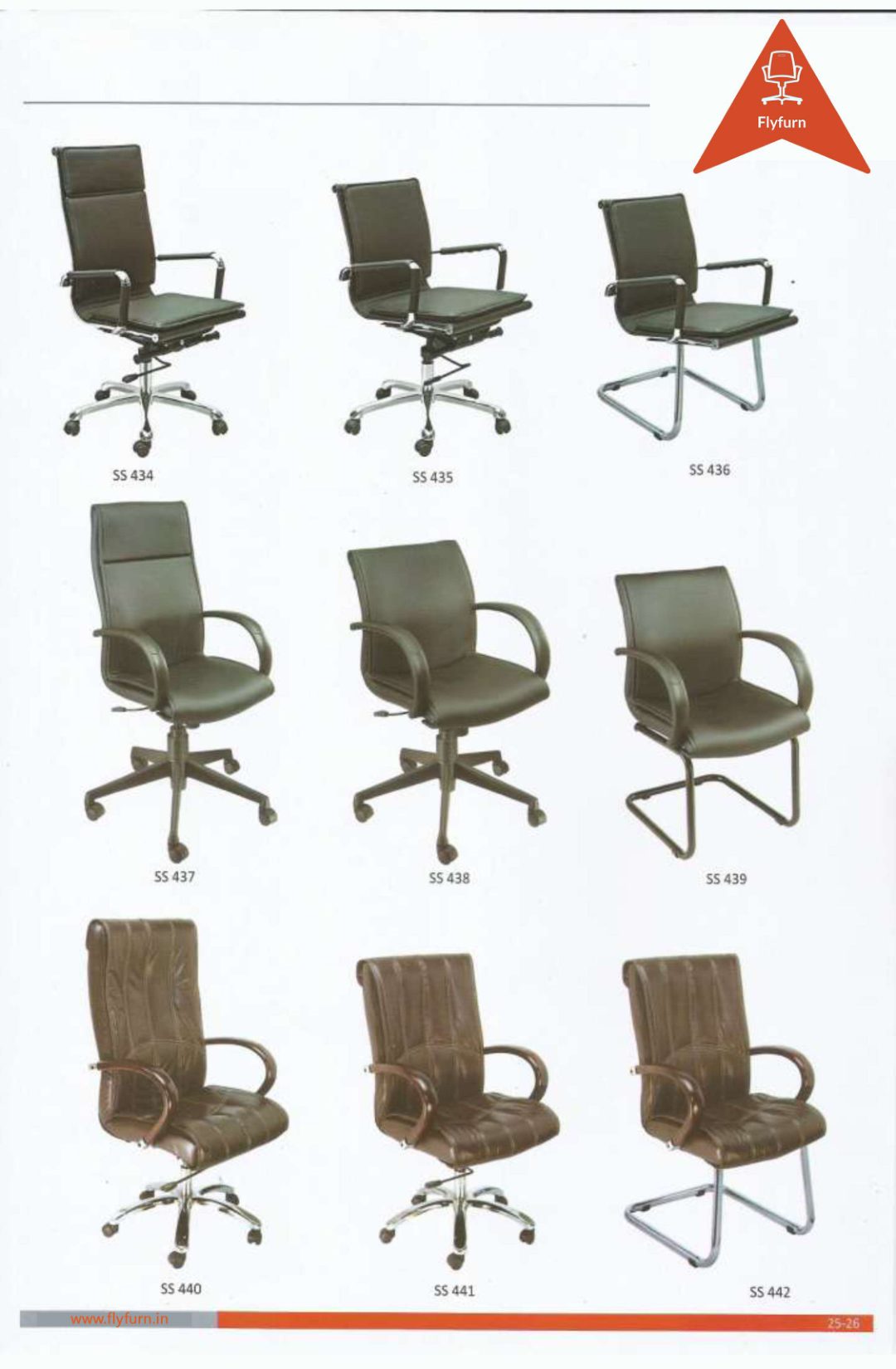 Sleek Series office furniture — SS437, SS 439, SS 442